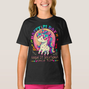 Happy Pi Day voor Kinder Meisjes Vintage 3.14 T-shirt