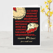 Happy Pi Day voor Nerd, Cherry Pie Kaart (Gele Bloem)