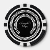 Happy Pi Day Wiskunde cijfers 3.14 Wiskunde Poker Chips (Voorkant)