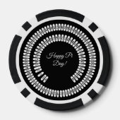 Happy Pi Day Wiskunde cijfers 3.14 Wiskunde Poker Chips (Achterkant)