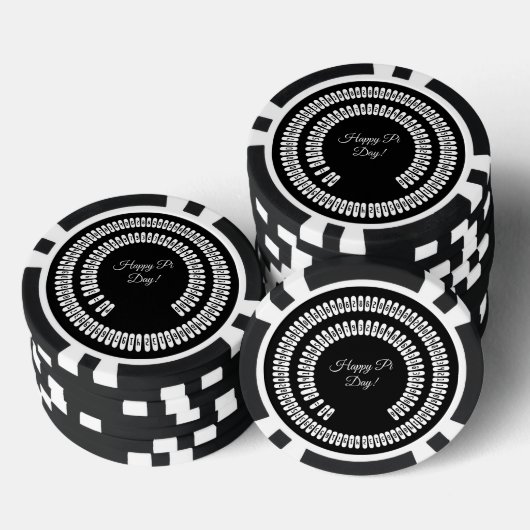 Happy Pi Day Wiskunde cijfers 3.14 Wiskunde Poker Chips (Opstapeling)