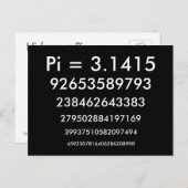 Happy Pi Day - Wiskunde / cijfers Briefkaart (Voorkant / Achterkant)