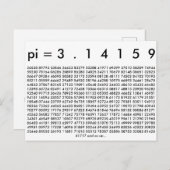 Happy Pi Day Wiskunde Digits 3.14 wiskunde Love Briefkaart (Voorkant / Achterkant)