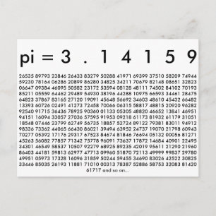 Happy Pi Day Wiskunde Digits 3.14 wiskunde Love Briefkaart