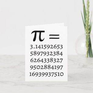 Happy Pi Day Wiskunde Lover Wenskaart Kaart