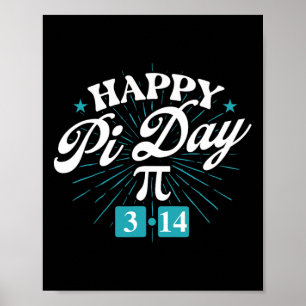 Happy Pi Day - Wiskunde minnaar Pi Symbool Wetensc Poster