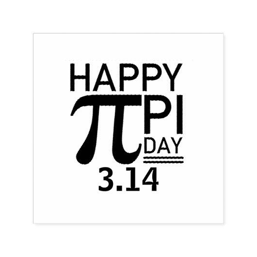 Happy Pi Day Zelfinktende Stempel (Design)