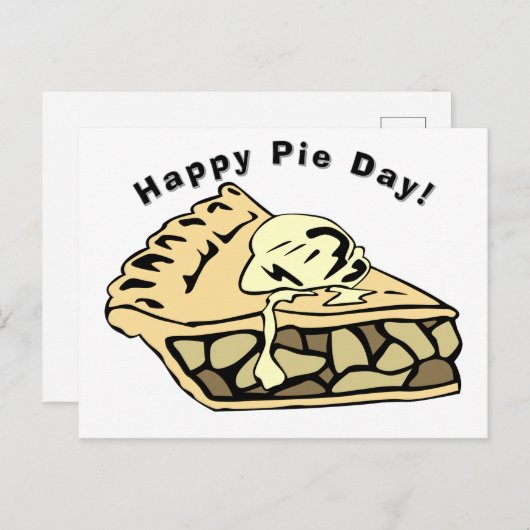 Happy Pie Day - Apple Pie Briefkaart (Voorkant / Achterkant)