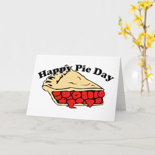 Happy Pie Day - Cherry Pie Kaart (Gele Bloem)