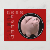 Happy PIg 2019 3D Kies Kleur Briefkaart 2 (Voorkant)