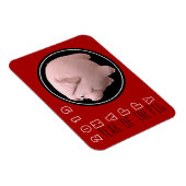 Happy PIg 2019 3D Kies Kleur P Magnet 1 Magneet (Rechterzijde)