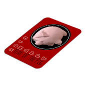 Happy PIg 2019 3D Kies Kleur P Magnet 1 Magneet (Linkerzijde)