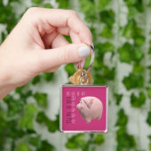 Happy PIg aangepast jaar 3D Kies Kleur Sleutelhang Sleutelhanger (Hand)