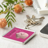 Happy PIg aangepast jaar 3D Kies Kleur Sleutelhang Sleutelhanger (Zijkant)