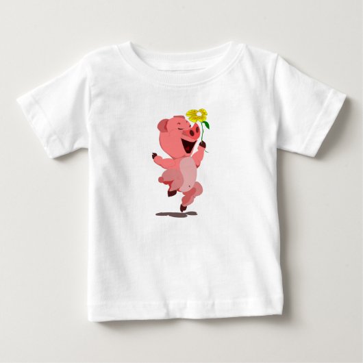 Happy Pig Baby T-shirt (Voorkant)