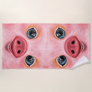 Happy Pig Beach Handdoek