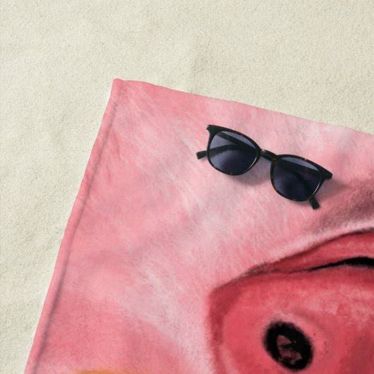 Happy Pig Beach Handdoek (In situ)