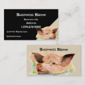 Happy Pig Boerderij Animal Business Visitekaartje (Voorkant / Achterkant)