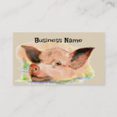 Happy Pig Boerderij Animal Business Visitekaartje (Achterkant)