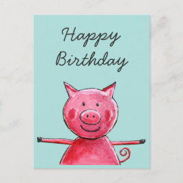 Happy Pig Briefkaart
