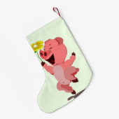 Happy Pig Christmas Stocking Kleine Kerstsok (Achterkant (Hangend))