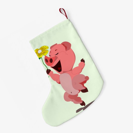 Happy Pig Christmas Stocking Kleine Kerstsok (Achterkant (Hangend))