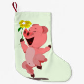 Happy Pig Christmas Stocking Kleine Kerstsok (Voorkant)