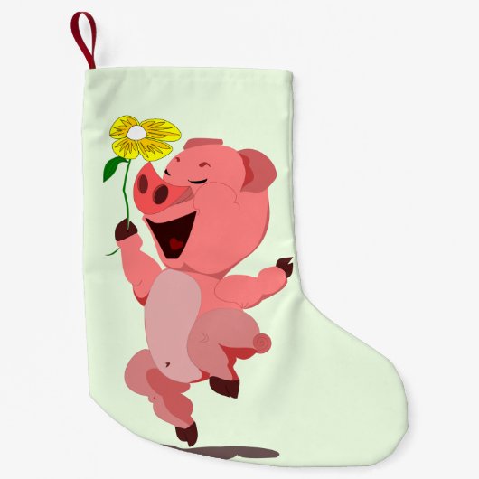 Happy Pig Christmas Stocking Kleine Kerstsok (Voorkant)