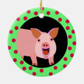 Happy Pig Holiday Ornament (Achterkant)