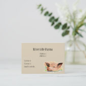 Happy Pig in Mud Boerderij Animal Business Visitekaartje (Staand voorkant)