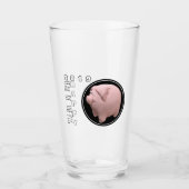 Happy PIg Jaar 2019 3D Drink glas 1 (Voorkant)