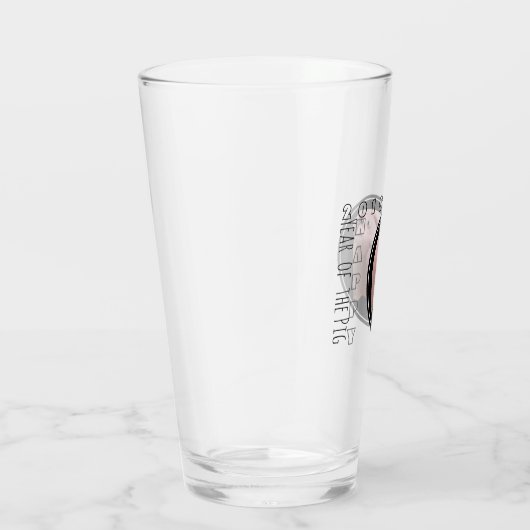 Happy PIg Jaar 2019 3D Drink glas 2 (Rechts)