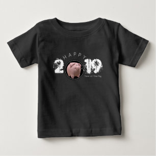Happy PIg Jaar 2019 Origineel 3D Baby T-shirt