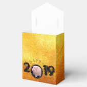 Happy PIg Jaar 2019 Origineel 3D Gold Favor Box 1T Bedankdoosjes (Geopend)