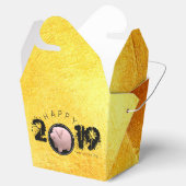 Happy PIg Jaar 2019 Originele 3D Gold Favor Box TO Bedankdoosjes (Geopend)