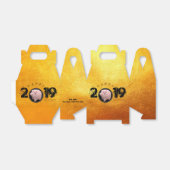 Happy PIg Jaar 2019 Originele 3D golden Favor Box  Bedankdoosjes (Uitgevouwen)