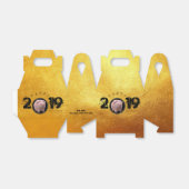Happy PIg Jaar 2019 Originele 3D golden Favor Box  Bedankdoosjes (Uitgevouwen)