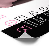 Happy PIg Jaar 2019 schattig 3D Verticaal Poster (Hoek)