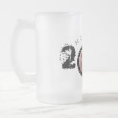 Happy PIg jaar groot 2019 origineel 3D, bevroren G Matglas Bierpul (Links)