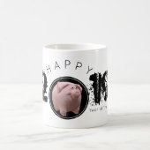 Happy PIg jaar groot 2019 originele 3D-Mok 2 Koffiemok (Center)