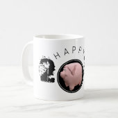 Happy PIg jaar grote 2019 originele 3D-Mok Koffiemok (Voorkant links)