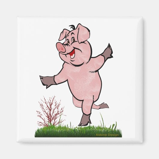 Happy Pig Magnet (Voorkant)