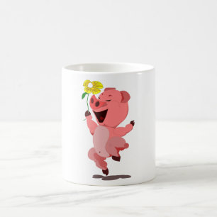 Happy Pig met ventilator - Uw kleuren / tekst Koffiemok