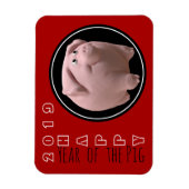 Happy PIg Nieuw aangepast jaar 3D Kies Kleur PhM2 Magneet (Verticaal)