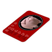 Happy PIg Nieuw aangepast jaar 3D Kies Kleur PhM2 Magneet (Linkerzijde)