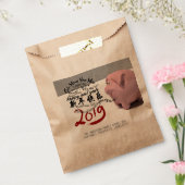 Happy PIg Nieuwjaar 2019 gepersonaliseerd Favor Ba Bedankzakje (Gezegeld)
