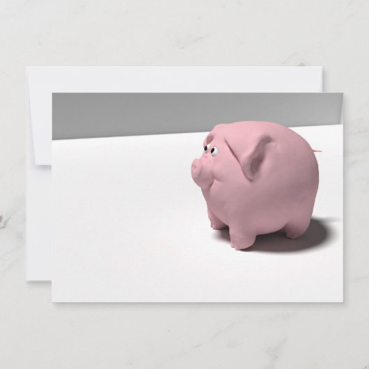 Happy PIg Nieuwjaar 2019 gepersonaliseerde flatkaa Kaart (Achterkant)