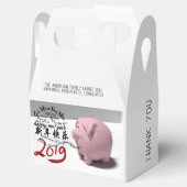 Happy PIg Nieuwjaar 2019 op maat gesneden Vak 2 Bedankdoosjes (Geopend)