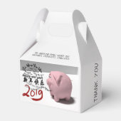 Happy PIg Nieuwjaar 2019 op maat gesneden Vak 2 Bedankdoosjes (Voorkant Zijde)