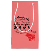 Happy PIg Nieuwjaar 2019 Papercut Kies Kleur SGB Klein Cadeauzakje (Voorkant)